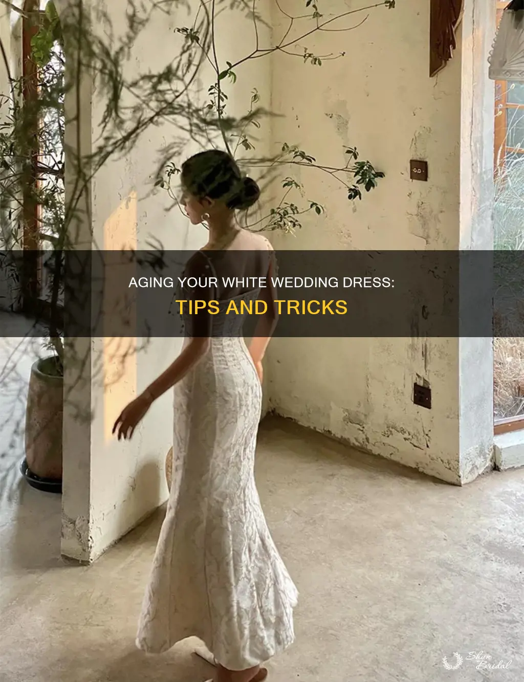 how to age white wedding dress