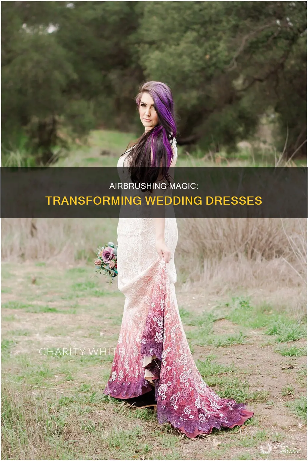 how to airbrush a wedding dress