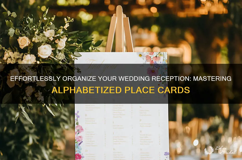 how to alphabetize wedding place cards
