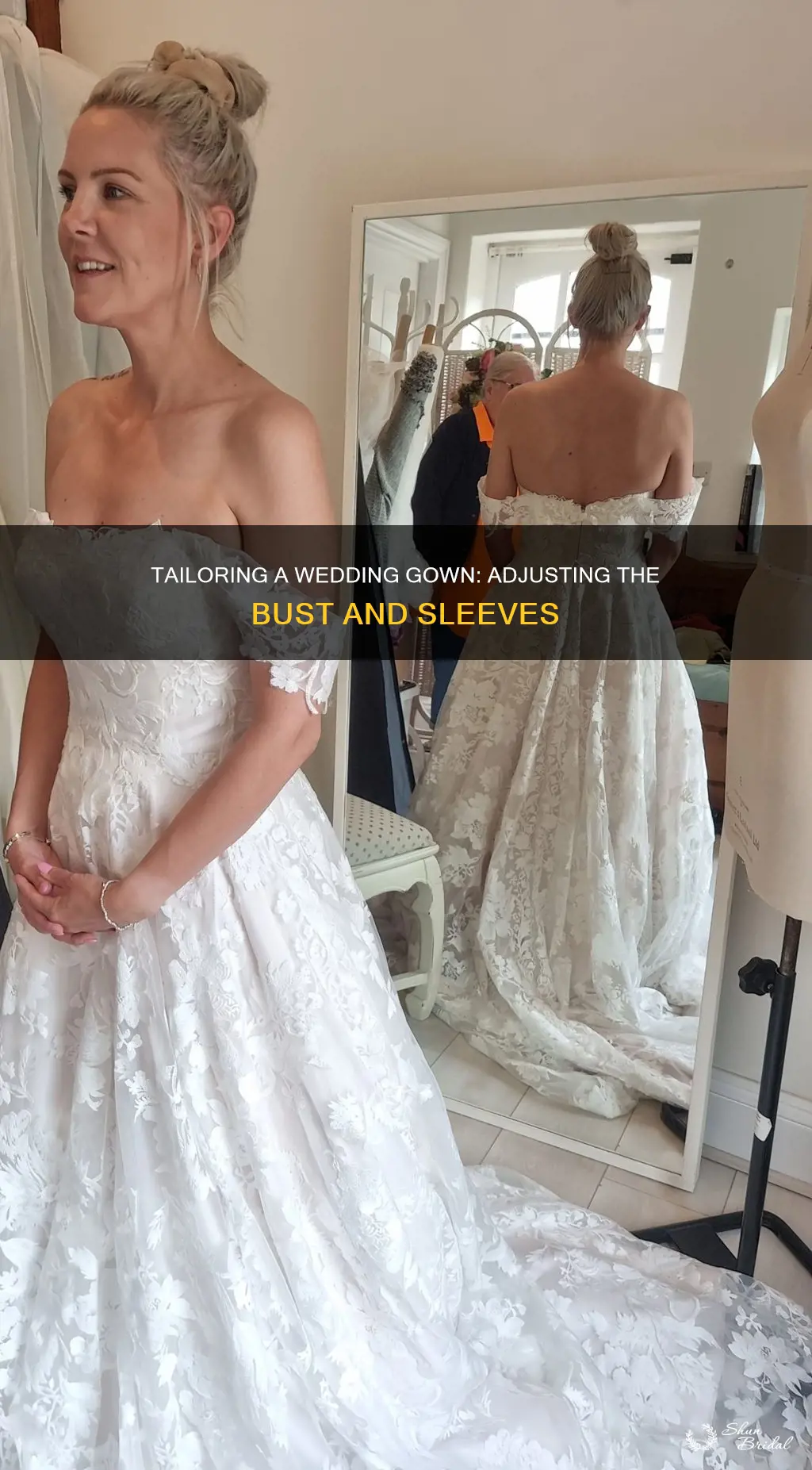 how to alter a wedding dress bust with sleeves