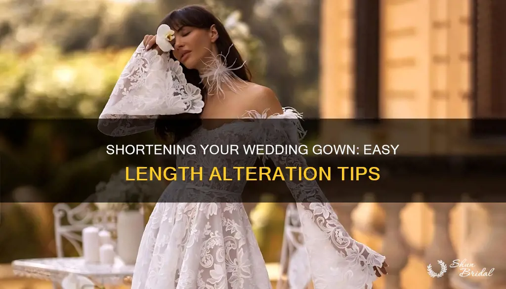 how to alter a wedding dress length
