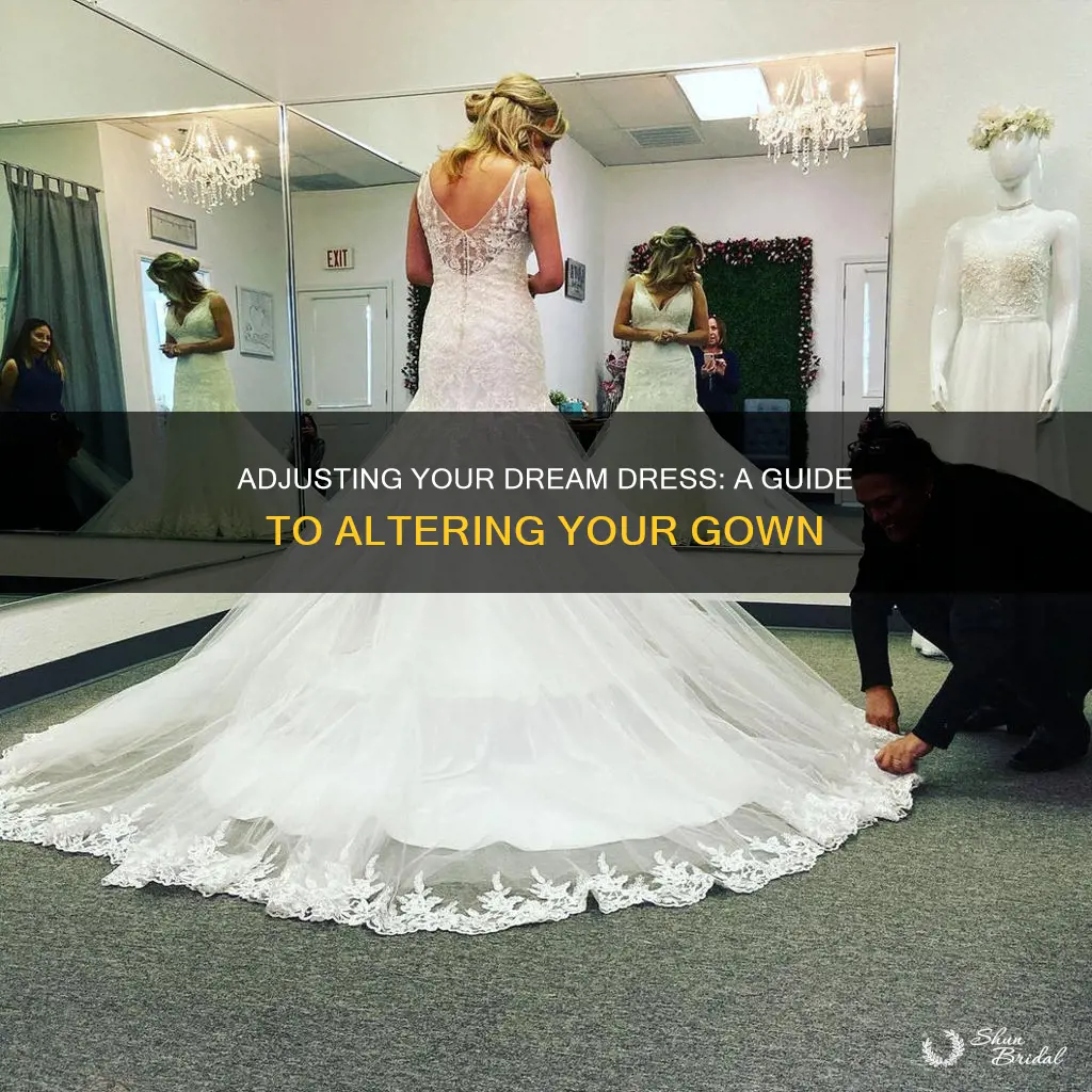 how to alter a wedding dress that is too big