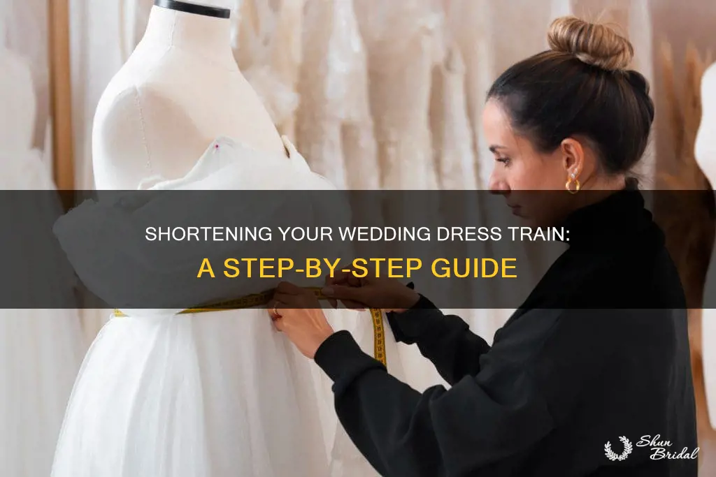 how to alter a wedding dress train