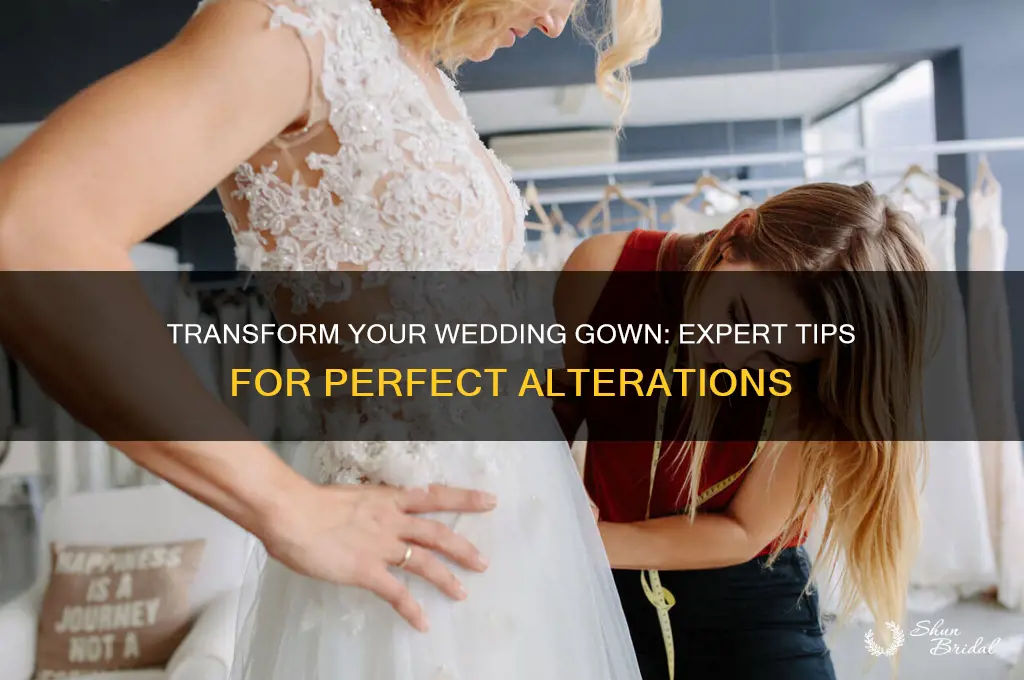 how to alter a wedding gown