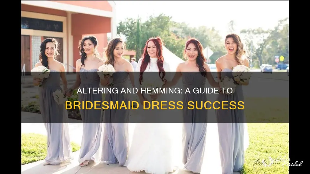 how to alter and hem a bridesmaids dress