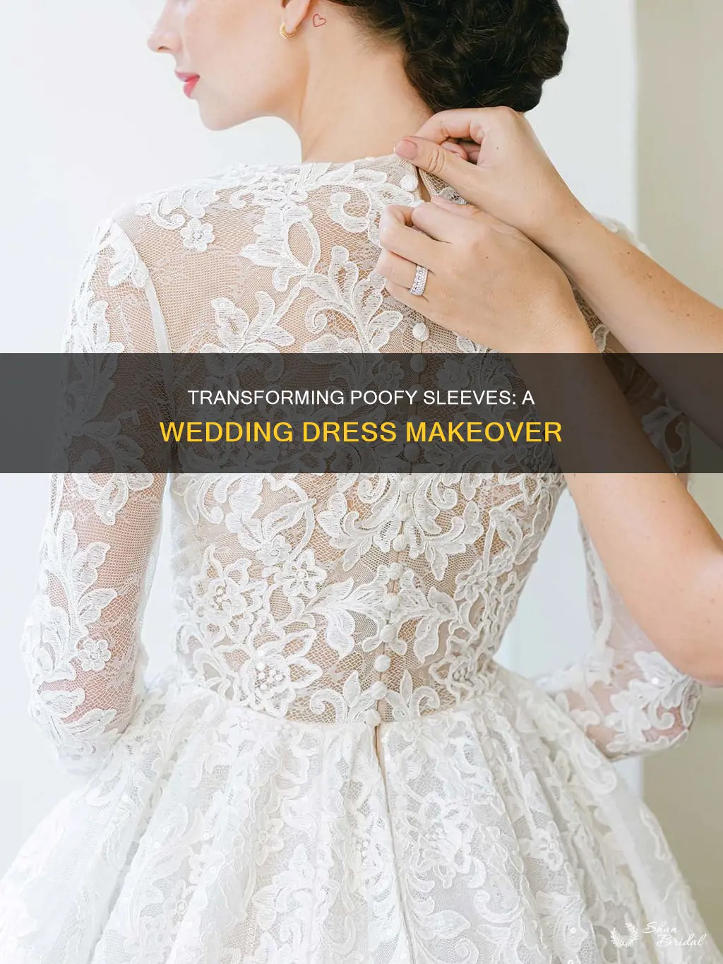 how to alter large poofy sleaves on a wedding dress