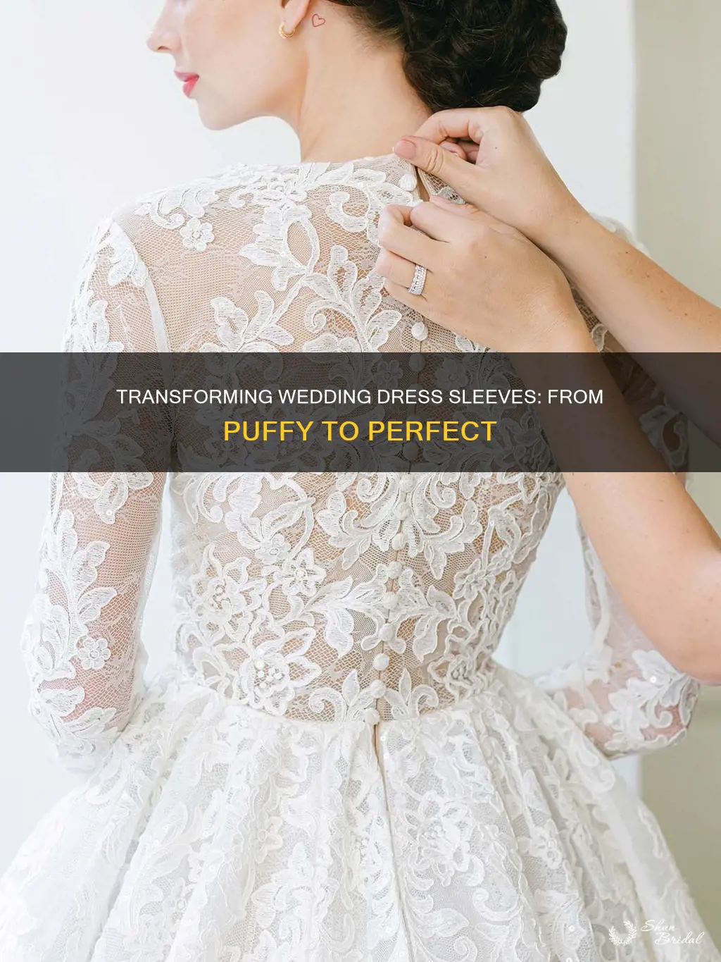 how to alter large puffy sleeves on a wedding dress