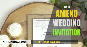 Amending Wedding Invites: A Guide to Making Changes