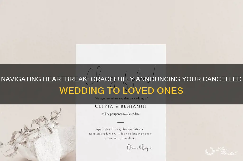 how to announce a cancelled wedding