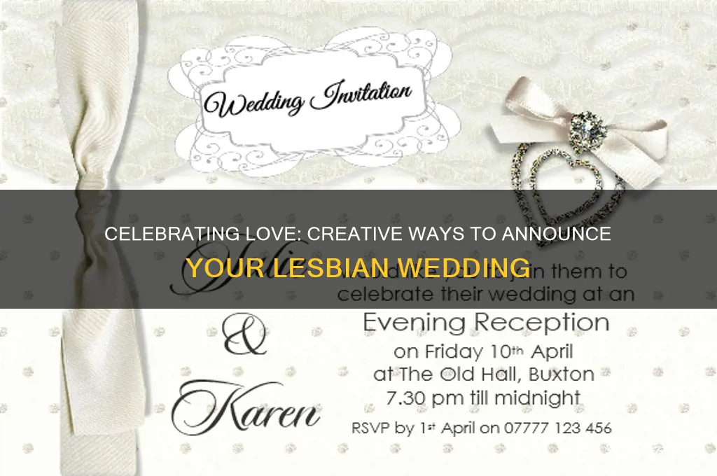 how to announce a lesbian couple wedding