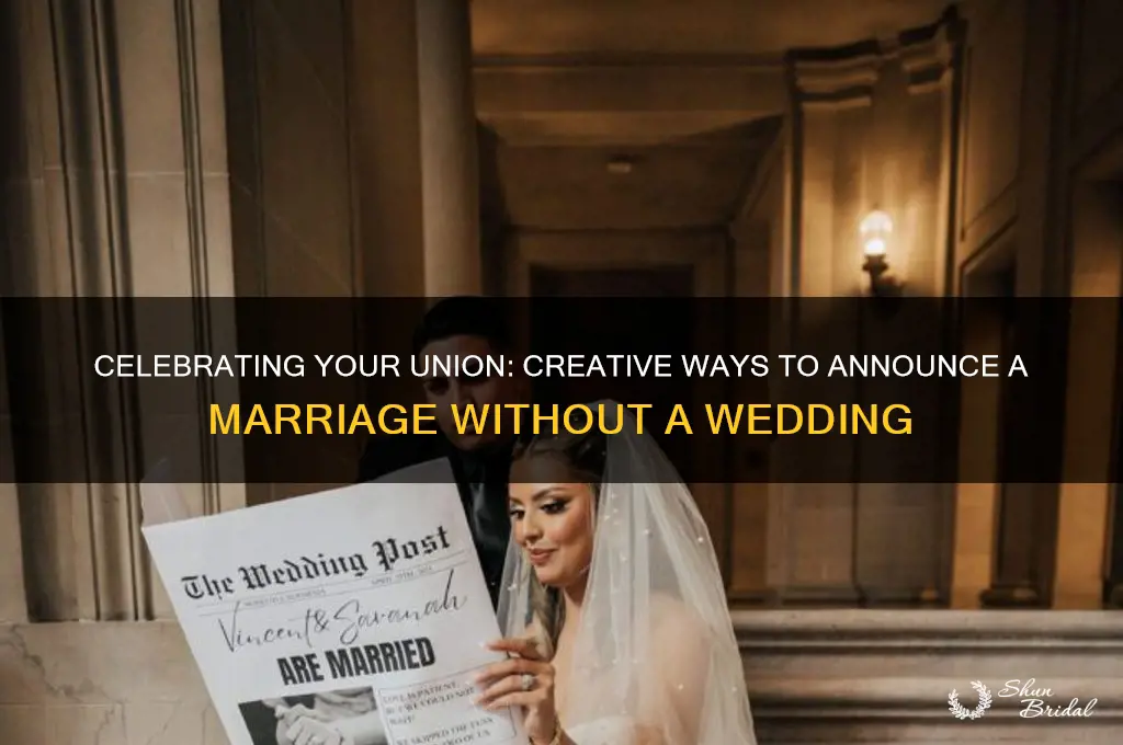 how to announce a marriage without a wedding