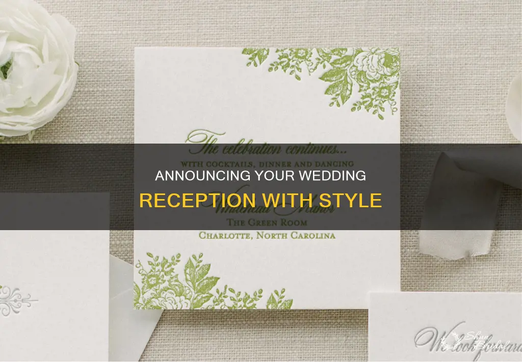 how to announce a wedding reception