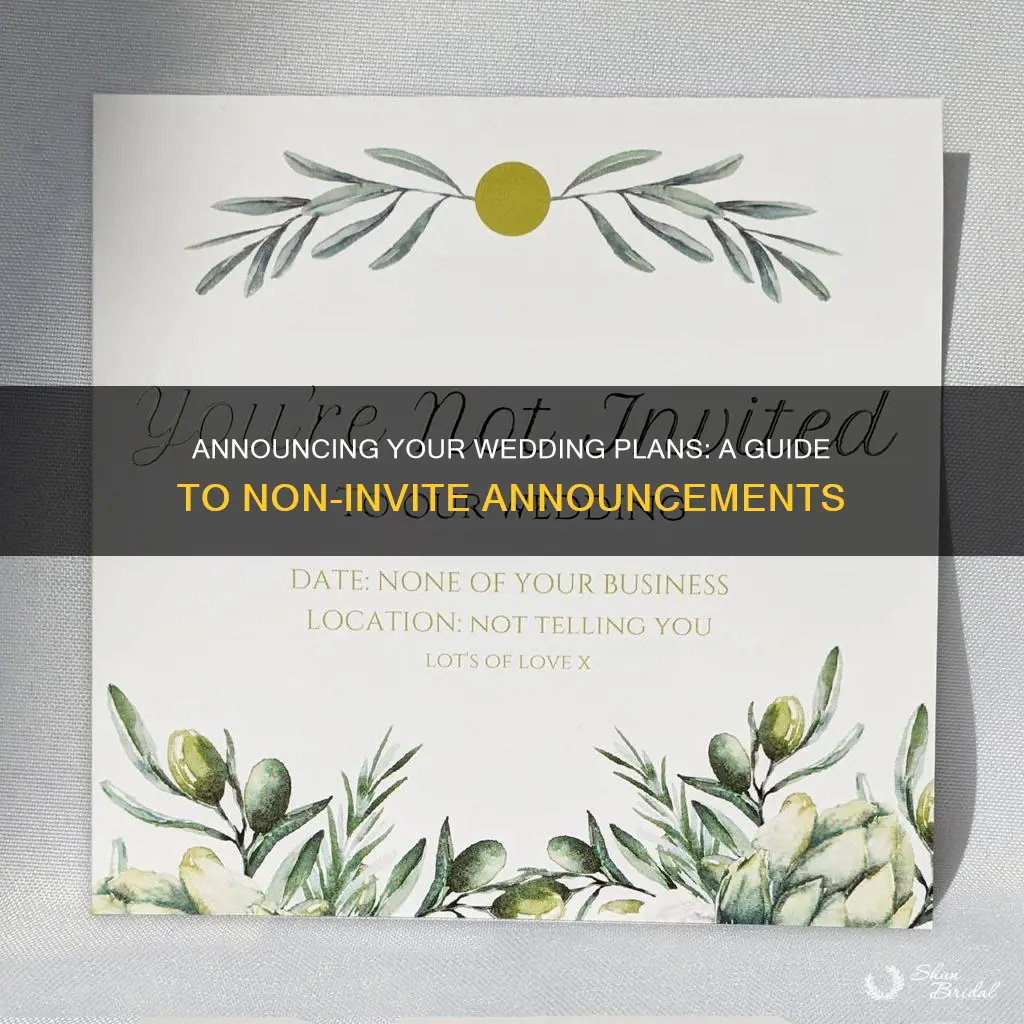 how to announce a wedding without inviting