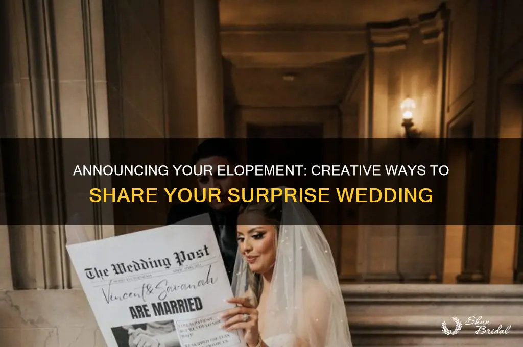 how to announce an elopement wedding
