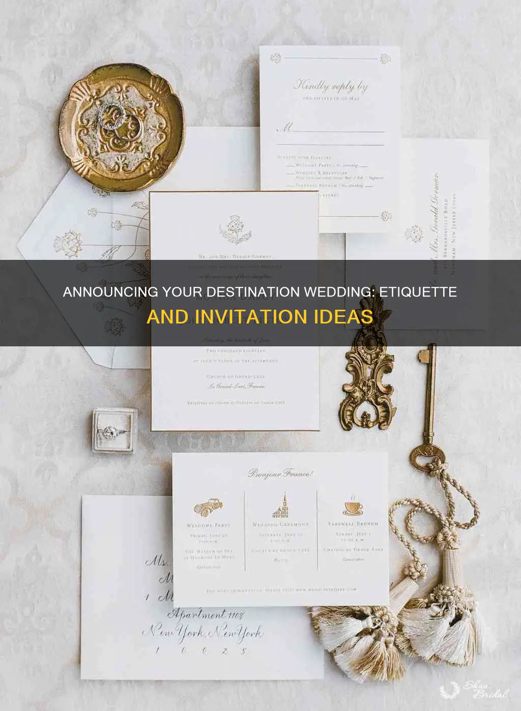 how to announce an invitation to a destination wedding