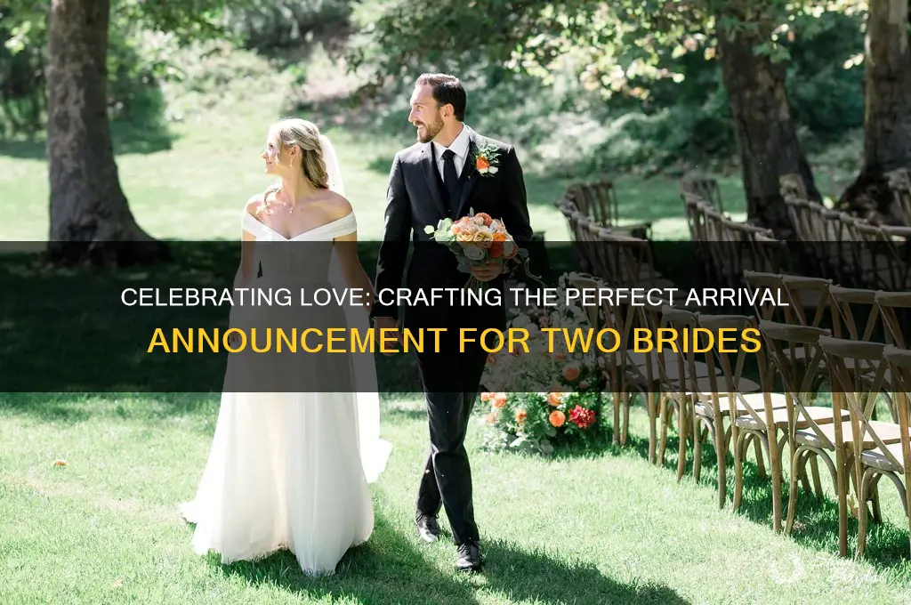 how to announce arrival of 2 brides wedding ceremony script