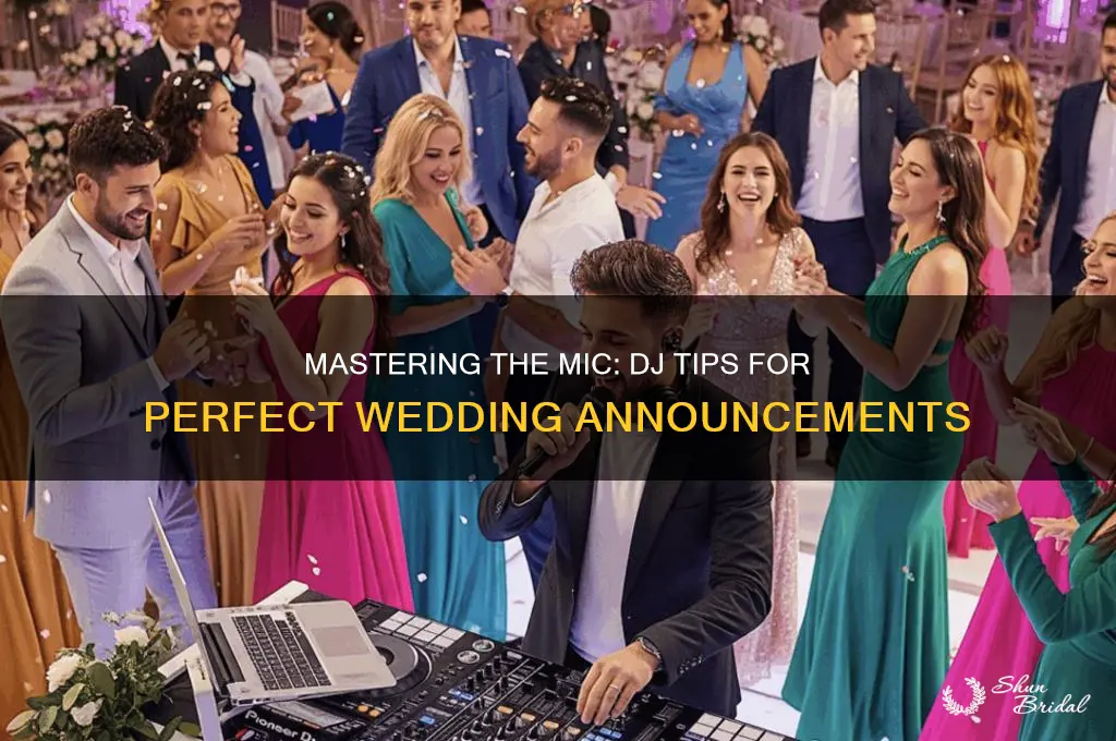 how to announce at wedding as dj