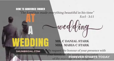 Elegant Ways to Announce Dinner at Your Wedding Reception
