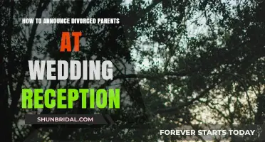 Announcing Divorced Parents at Your Wedding Reception