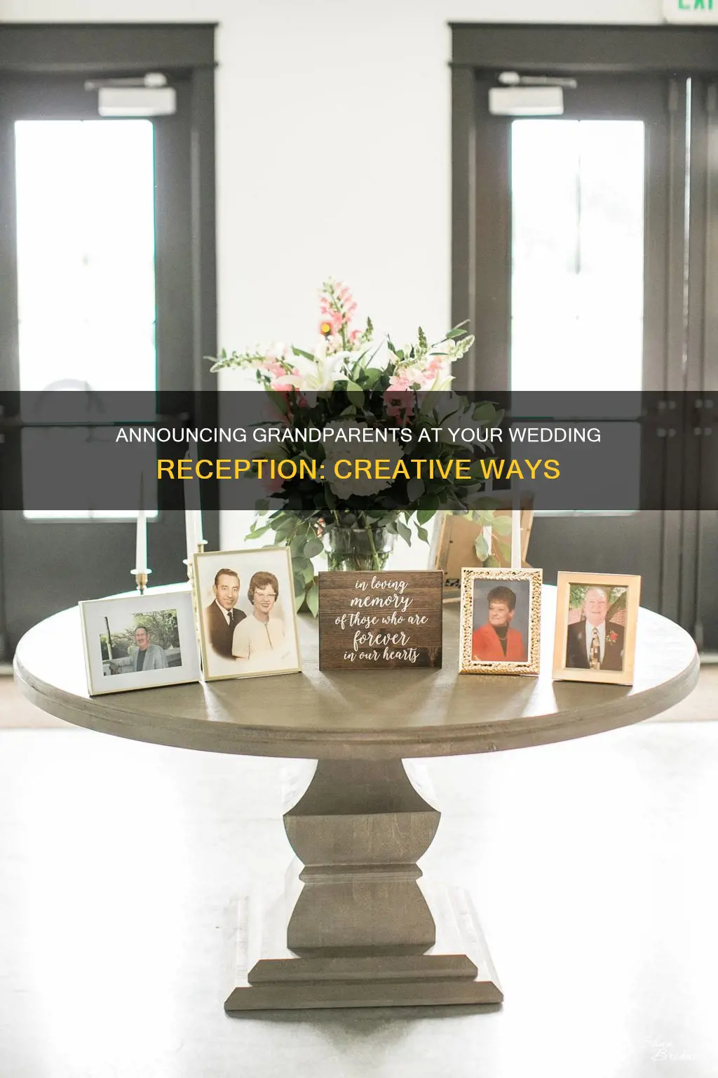 how to announce grandparents at wedding reception