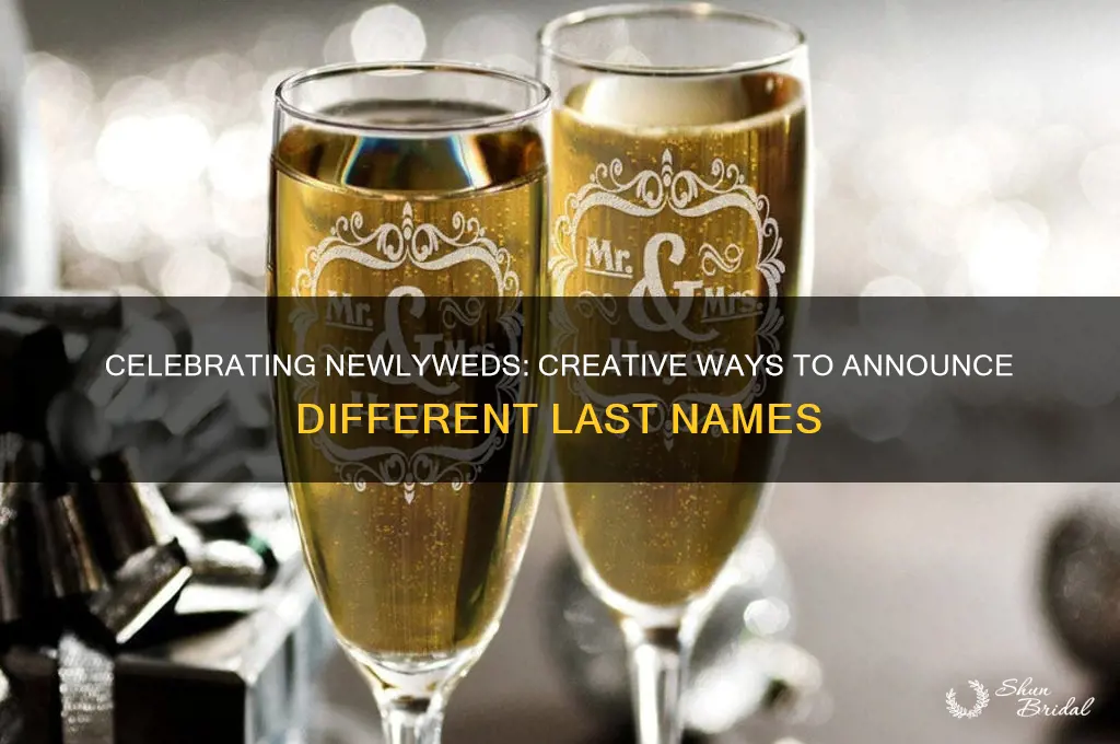 how to announce newly weds different last names