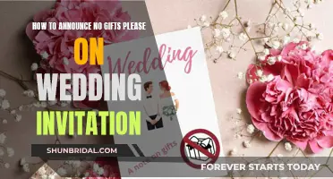 Kindly Requesting No Gifts: Wedding Invitation Wording