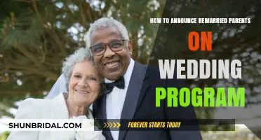 Celebrating Love: Elegant Ways to Announce Remarried Parents in Your Wedding Program