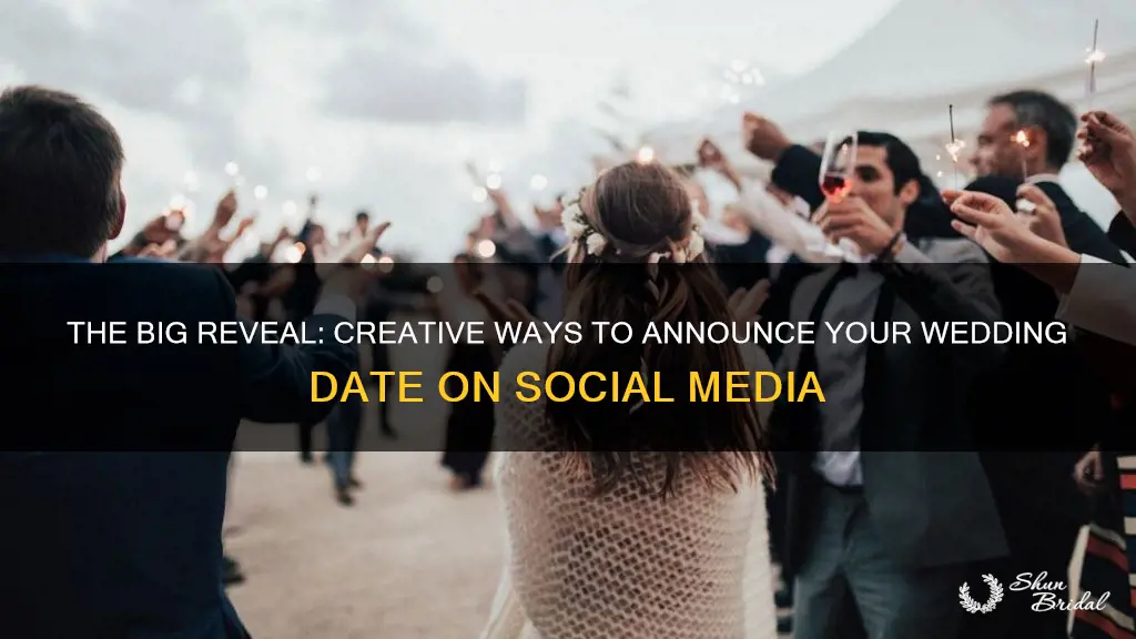 how to announce wedding date on social media