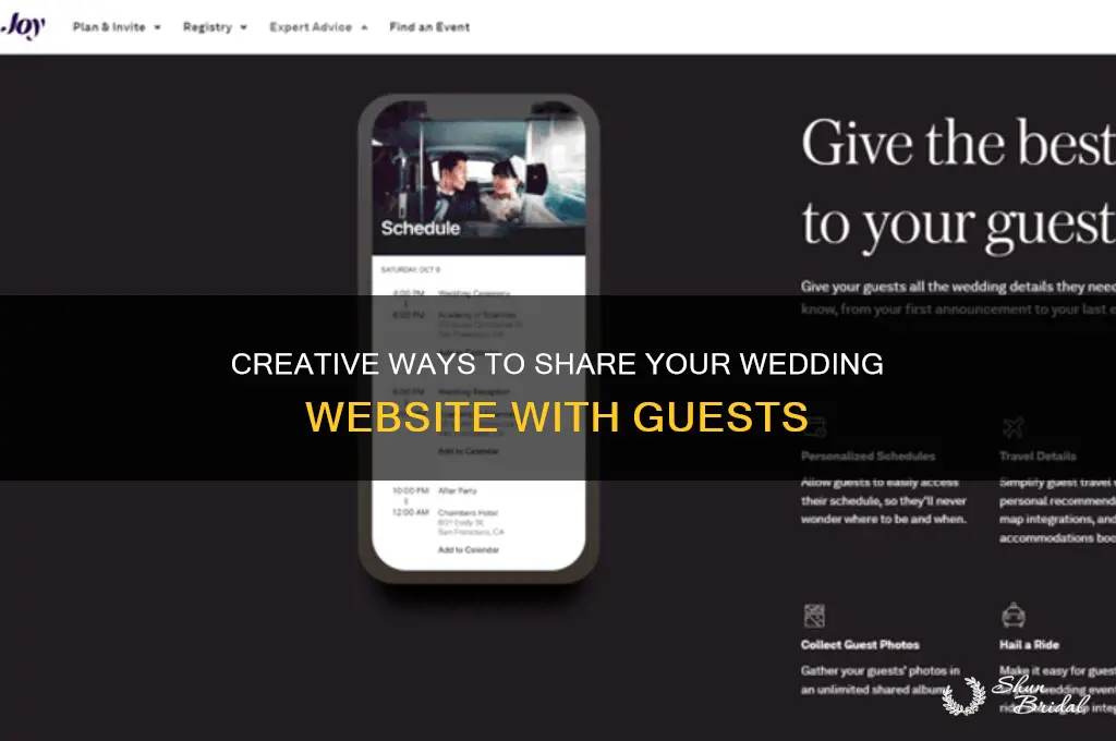 how to announce your wedding website