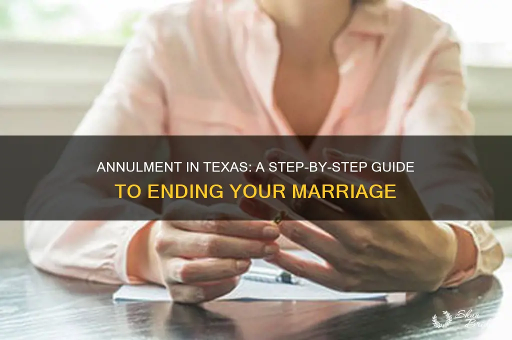 how to annul a wedding in Texas