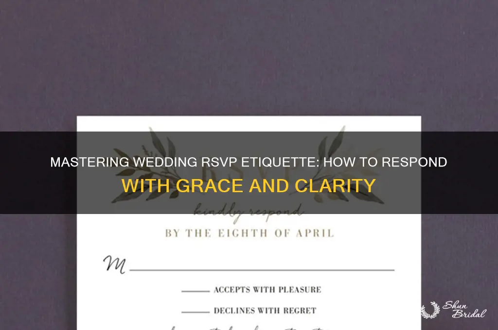 how to answer a wedding rsvp card