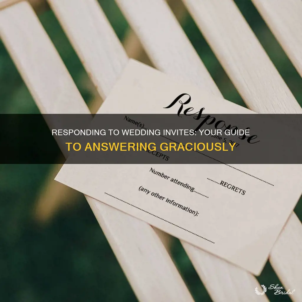 how to answer for wedding invitations