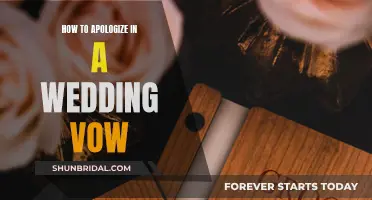 Apologizing in Wedding Vows: Making Amends on Your Big Day