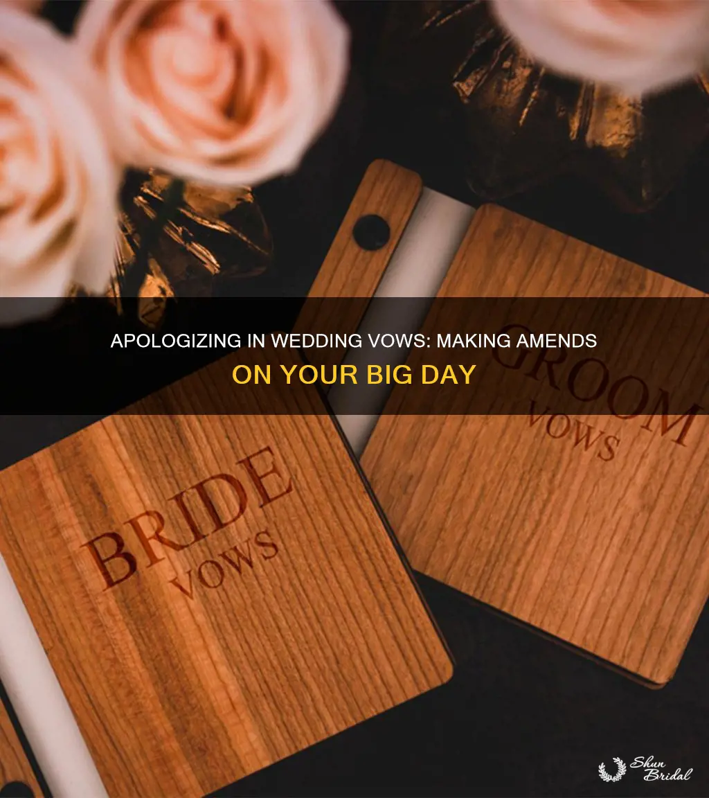 how to apologize in a wedding vow