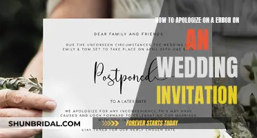 Correcting Wedding Invitation Errors: Apologize with Grace