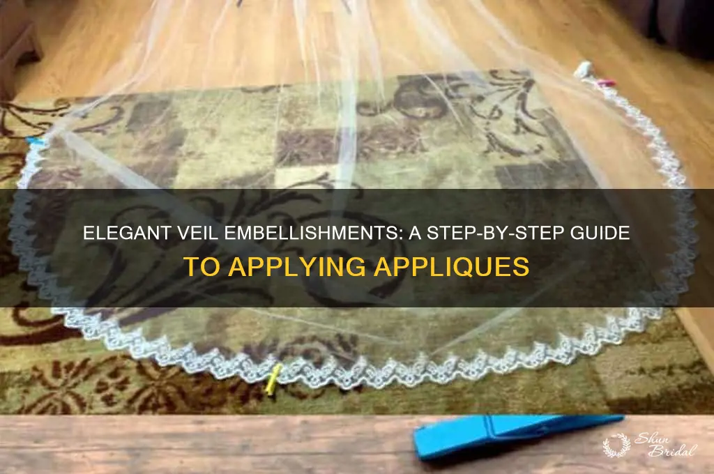 how to apply appliques to a veil