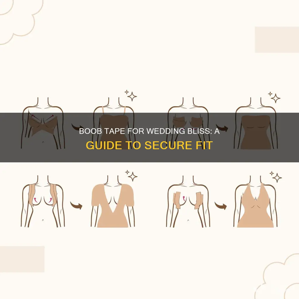 how to apply boob tape for wedding dress