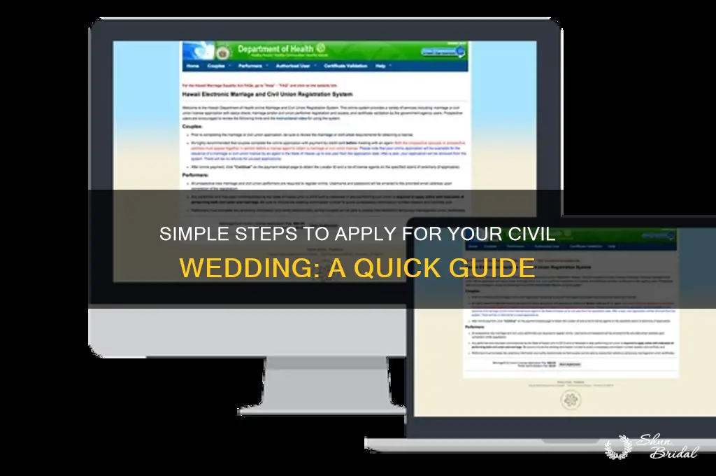 how to apply civil wedding