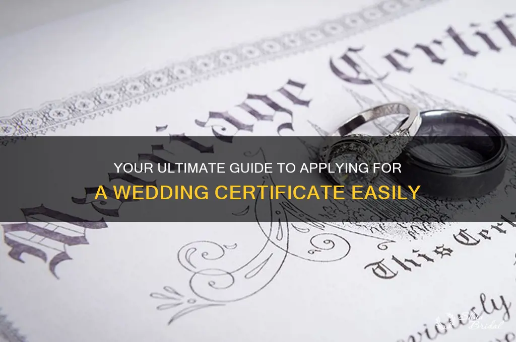 how to apply for a wedding certificate