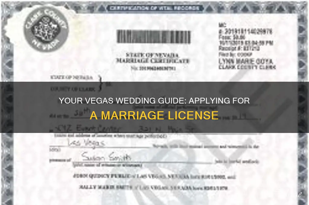 how to apply for a wedding license in las vegas