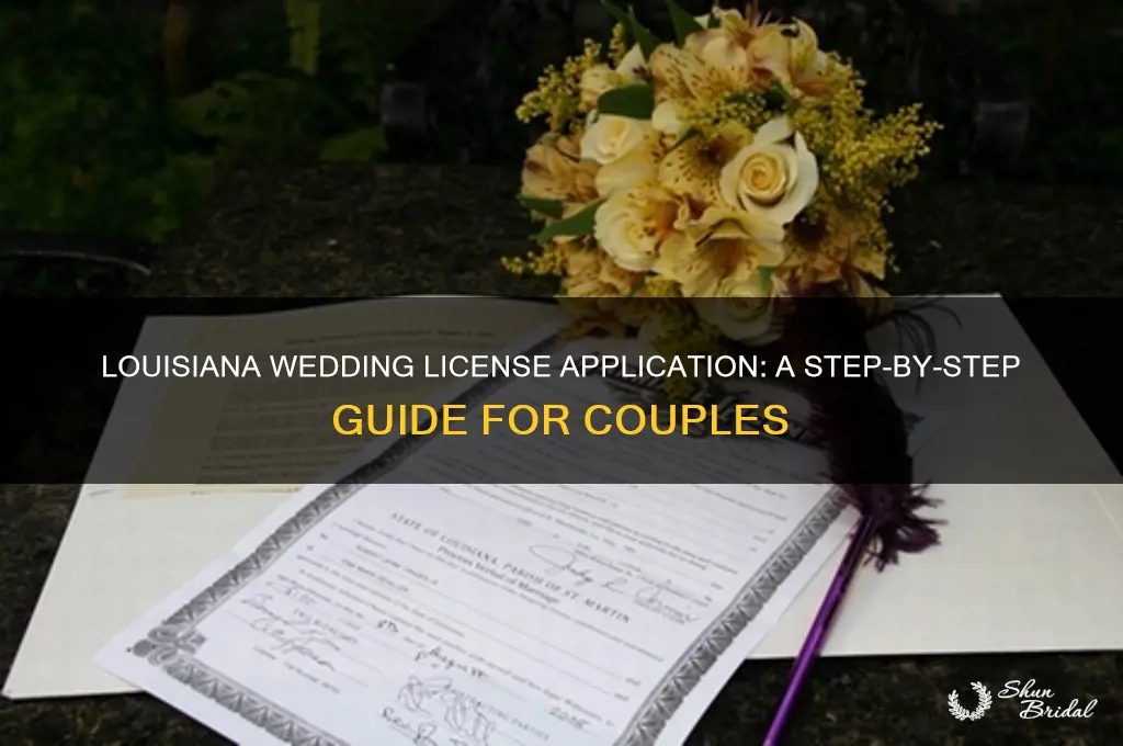 how to apply for a wedding license in louisiana