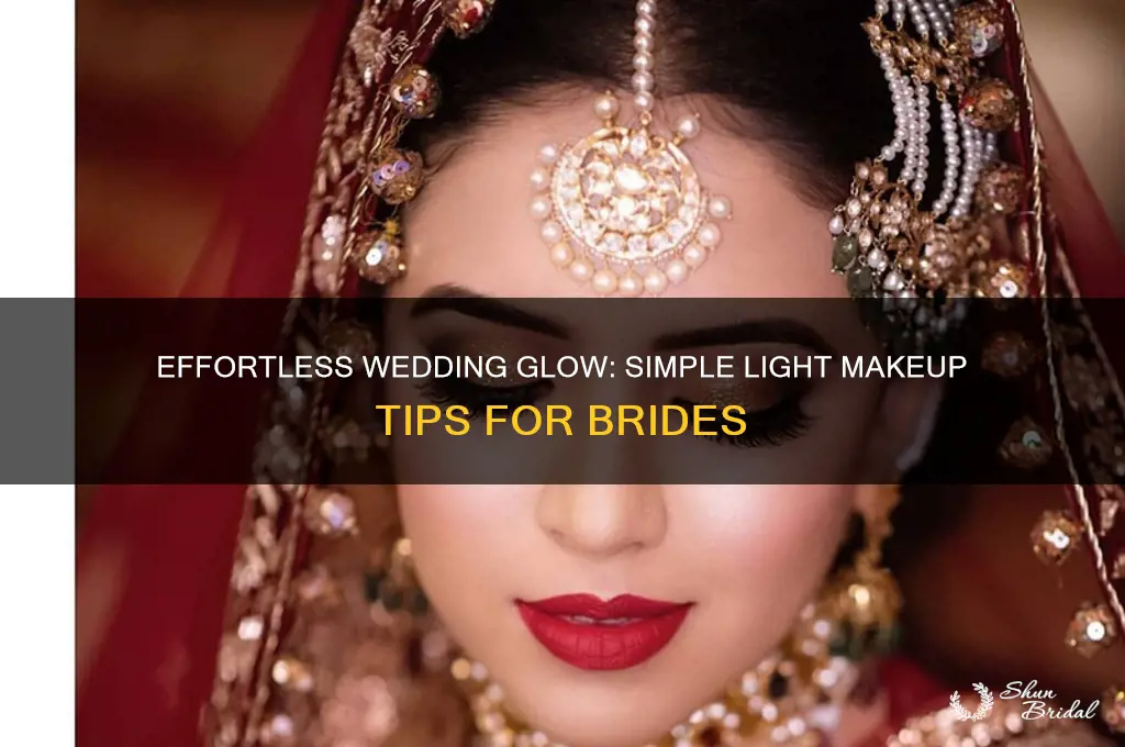 how to apply light makeup for wedding