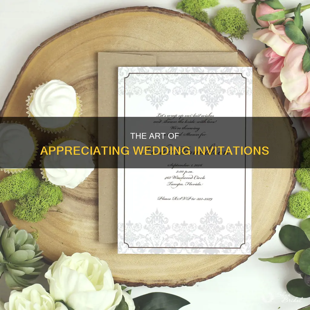 how to appreciate wedding invitation