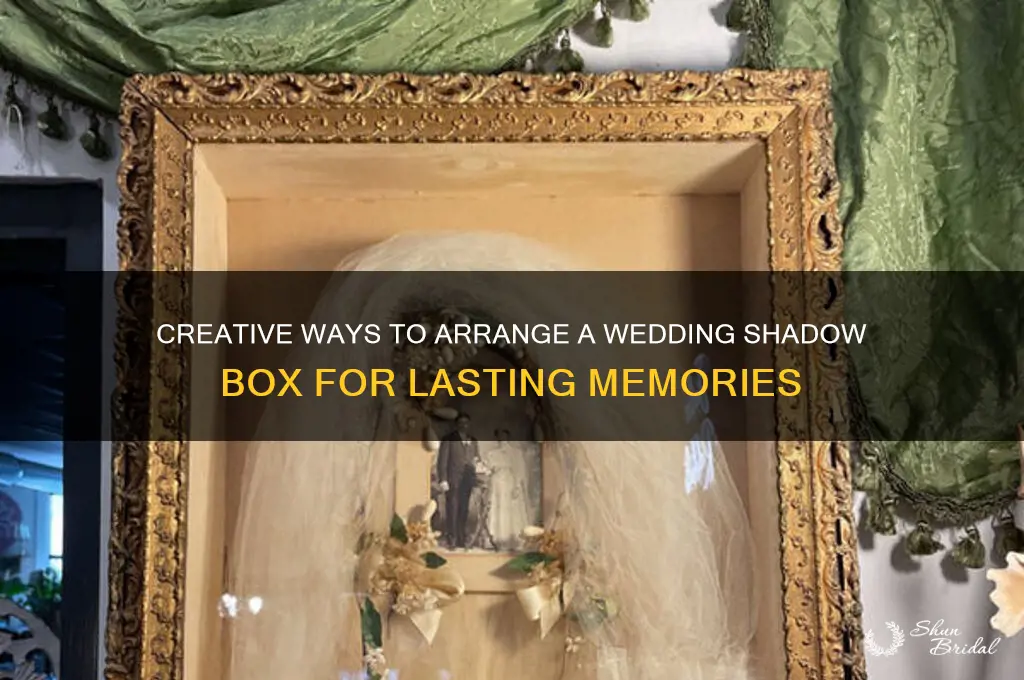 how to arrange a wedding shadow box