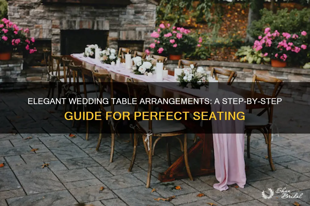 how to arrange a wedding table