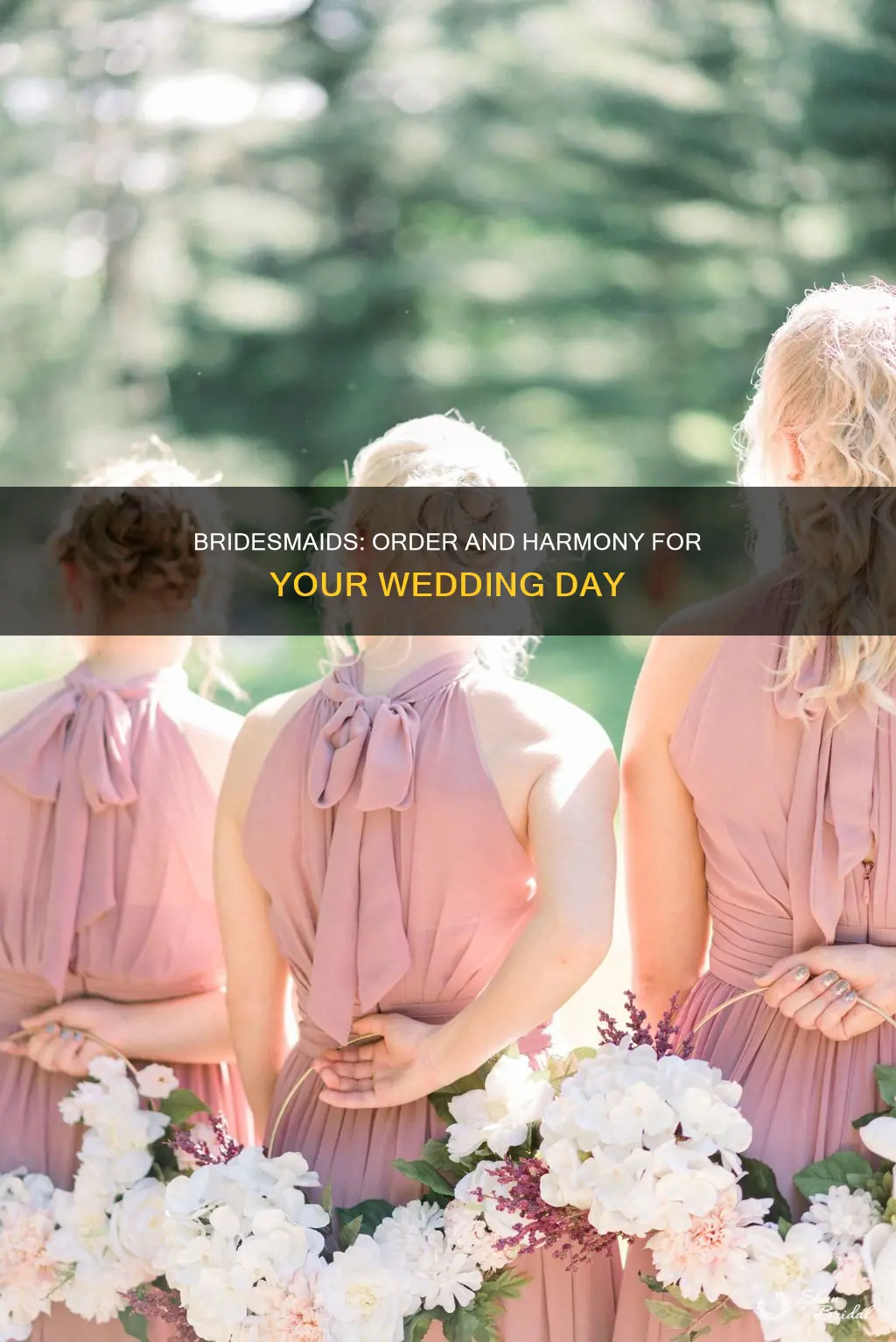 how to arrange bridesmaids