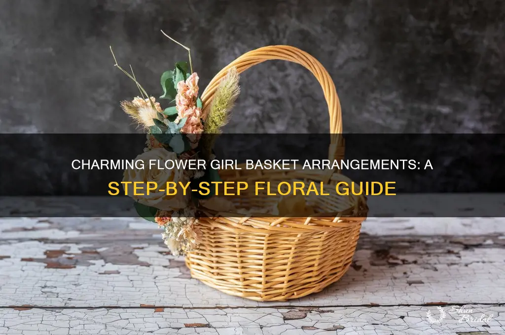 how to arrange flowers in a flower girl basket