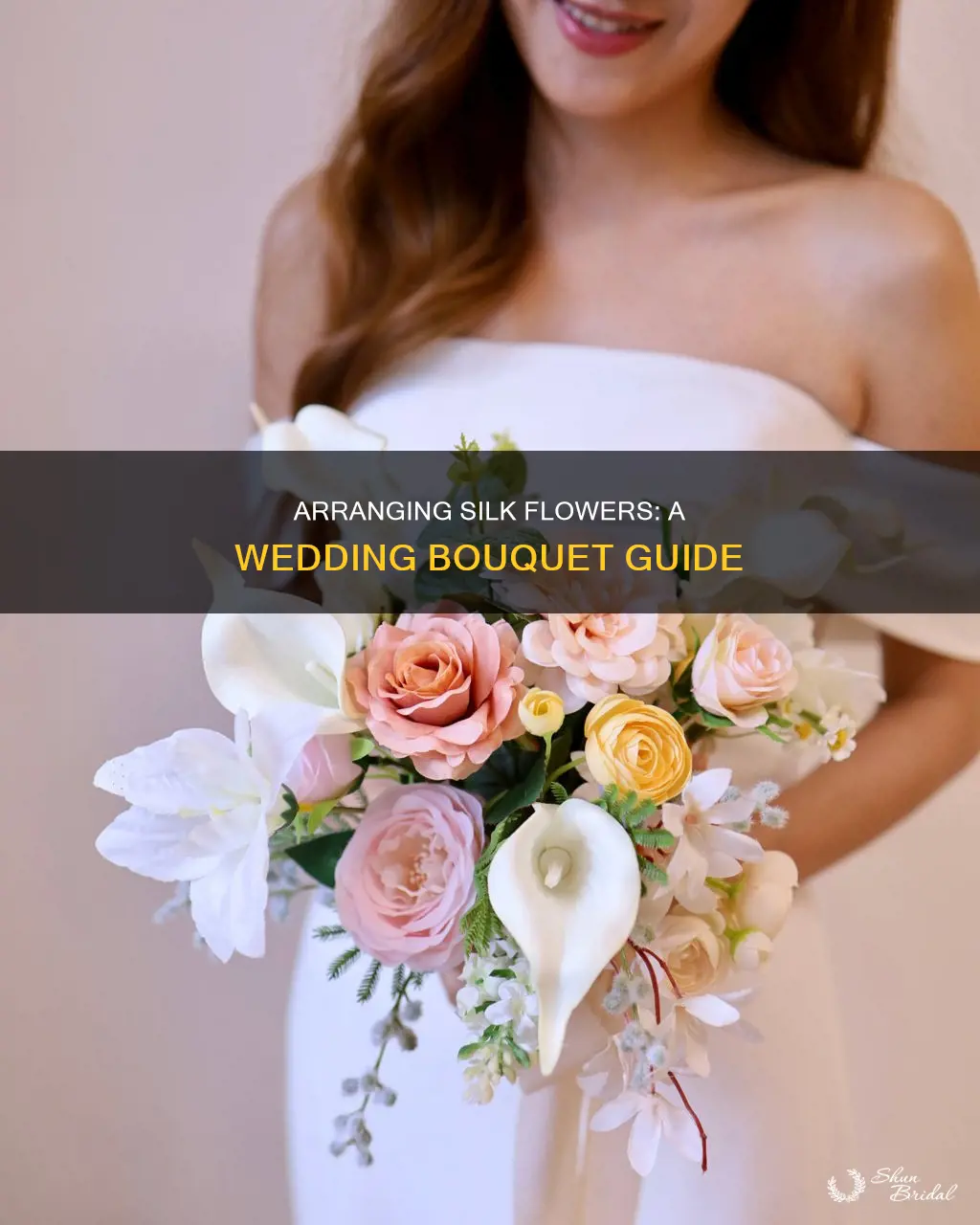 how to arrange silk flowers wedding bouquet