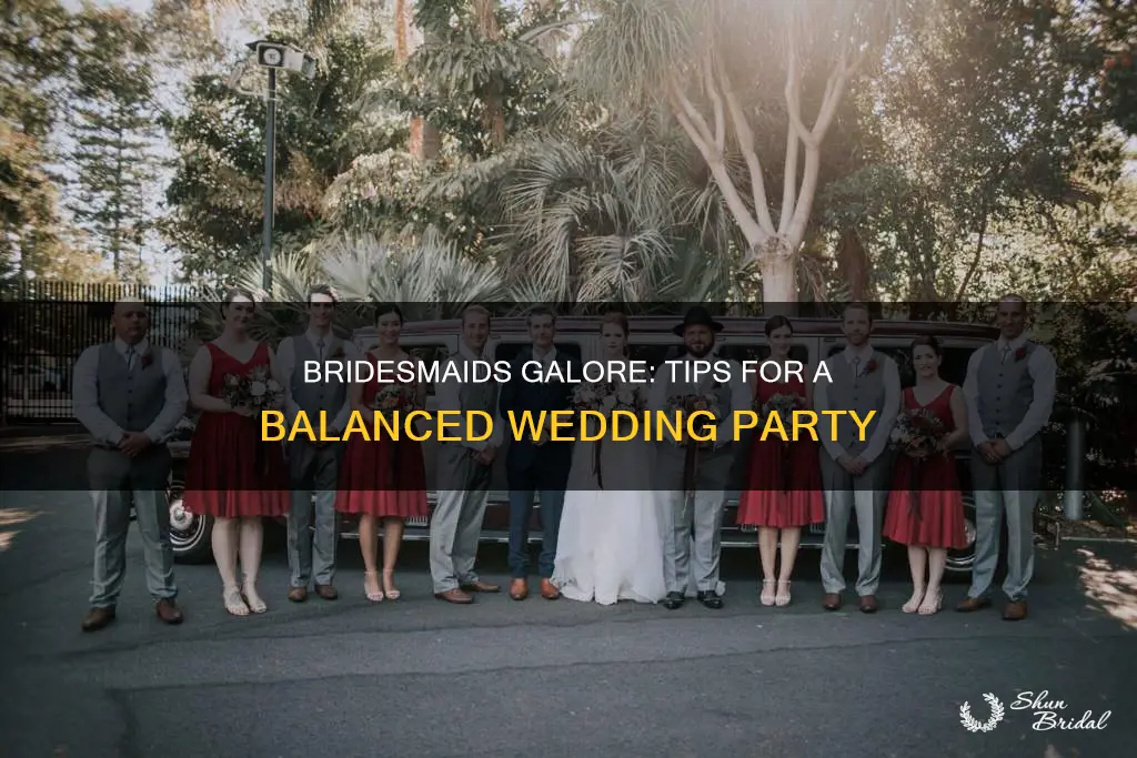 how to arrange wedding party if more bridesmaids than grooms