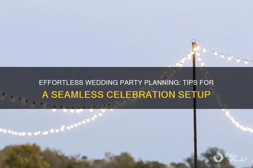 how to arrange wedding party